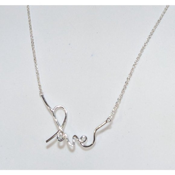 Stella & Dot Silver Love Necklace - Picture 4 of 5